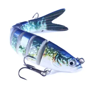 Hengjia 13.7cm-27g Color Bionic Soft Lure Multi-Jointed Saltwater Swing Fishing Lure for Carp Easy to Clean