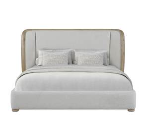 King Adjustable Convertible Modern Upholstered <b>Bed</b> with Pine Inspired <b>Frame</b> - Product Image 1