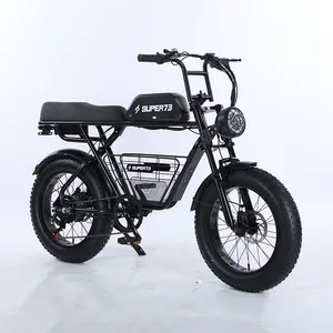 Sepeda hibrida super elektrik, ban pit retro vintage 2024 lemak 26 inci 1000W ebike 48V 17,5ah jarak jauh