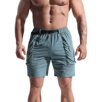 Fabricants de shorts MTR3374, vente en gros, shorts de sport en nylon de couleur unie personnalisés, shorts de sport pour hommes, shorts de gym