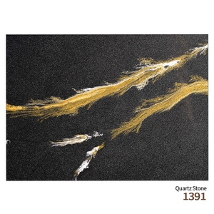 Dalle <span class=keywords><strong>de</strong></span> quartz Runpin Black Gold Vein Calacatta 1391, luxe spectaculaire, certifiée NSF CE UKCA, <span class=keywords><strong>plan</strong></span> <span class=keywords><strong>de</strong></span> <span class=keywords><strong>travail</strong></span> <span class=keywords><strong>de</strong></span> <span class=keywords><strong>cuisine</strong></span> sur mesure, vente flash - Product Image 3