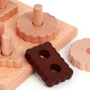Early Skill Builder Eco-Friendly Beech Wood Sorting & Stacking <b>Building</b> <b>Blocks</b> Stack and Sort Board Toys for Kids - Product Image 5