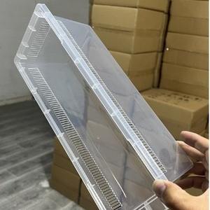 Kandang Reptil Portabel Ramah Lingkungan PVC Persegi A6 Generasi ke-2 untuk Tarantula, <span class=keywords><strong>Leopard</strong></span> Gecko, Ular Kecil, Dapat Dilepas dan Dicuci - Product Image 2