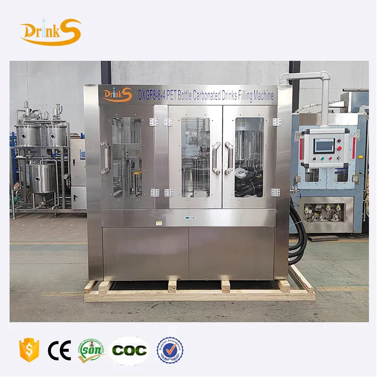 Automatic Sparkling Water Beverage Bottling Machine / Carbonated Soft Drink Filling Capping Production Line For Sale