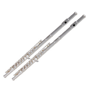 Flûte en cuivre blanc plaqué argent, logo <span class=keywords><strong>personnalisé</strong></span> en gros, instrument de musique, flûte en Do, 16 trous, flûte en argent pour débutants et étudiants - Product Image 1