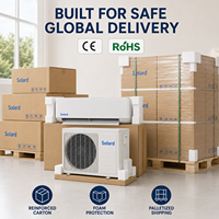 AC Solar 12000 BTU untuk Rumah dan Kantor, DC Inverter, Wall Split Hybrid, Pendingin dan Pemanas, WIFI, Aplikasi, R32, US