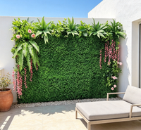 Panneaux de haie verticale décoratifs pour intérieur, en buis, plantes vertes, fausse herbe artificielle, mur végétal