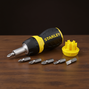 Stanley Magnetic Ratchet Bit Holder 6 Piece <b>Set</b> With Bits And Storage Cap - Product Image 3