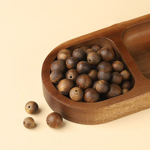 100 pièces de perles d'abacus en bois d'agar, perles d'espacement en bois d'aloès naturel, fabrication de bijoux de prière bouddhiste DIY - Product Image 2