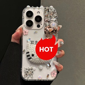 Pour iPhone 17 Pro Max <span class=keywords><strong>coque</strong></span> de téléphone luxueux mode cristal <span class=keywords><strong>rose</strong></span> <span class=keywords><strong>coeur</strong></span> housse de protection Compatible pour iPhone 16 15 14 <span class=keywords><strong>coque</strong></span> de téléphone - Product Image 6