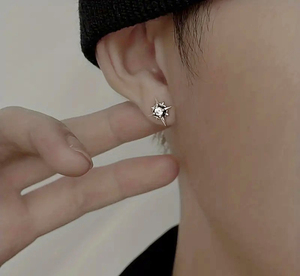 New Fashion Men's Stainless Steel <b>Stud</b> <b>Earrings</b> in North Star Design - Product Image 4