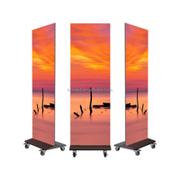 Écran d'affichage LED pliable 4K IP65 P1.86, support d'affichage numérique portable, signalisation numérique commerciale pour les événements publicitaires
