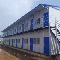Maison modulaire professionnelle à deux étages en conteneurs préfabriqués, dortoir pour travailleurs et bureau de chantier pour camp de travail
