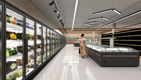 Ensemble complet d'équipements intérieurs pour supermarchés destiné aux projets de construction de magasins de détail