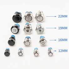 16mm Waterproof Arcuate Button Metal Push Button Switch 2 Pin Mini Round Momentary Push Button Momentary With Screw Terminals
