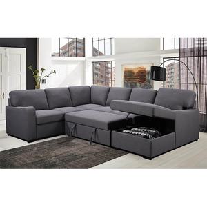 Sofá cama gris personalizado para prevenir la suciedad, muebles para sala de estar, almohada de control de pastor, sofá cama en forma de L con otomana y almacenamiento - Product Image 1