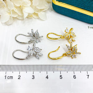 Hermosos Pendientes de Plata S925 para Hacer uno Mismo con Cuentas de 10-15 mm, Base Vacía para Perlas 21484 - Product Image 2