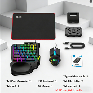 Teclado y Ratón 4 en 1 para Juegos Móviles, <span class=keywords><strong>Mini</strong></span> Teclado y Ratón Combinados para Jugar - Product Image 4