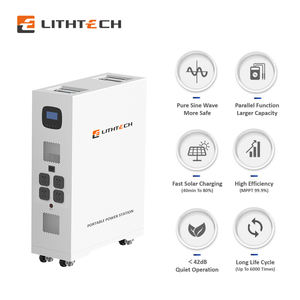 LITHTECH Plug and Play Inversor todo <span class=keywords><strong>en</strong></span> uno de carga rápida y batería de litio On Off Grid Energía solar 5KW Sistema de energía para el hogar - Product Image 3