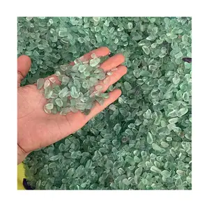 Wholesale natural chips crystals and gems crystals healing stones green fluorite gravel for Home Decoration