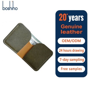 กระเป๋าสตางค์หนังวัวแท้ลายหินแบบวินเทจขนาดเล็ก ป้องกันการโจรกรรมข้อมูล RFID  แบบพกพา สำหรับธุรกิจ  ใส่บัตรได้  สำหรับทั้งชายและหญิง - Product Image 1