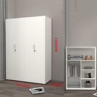 Haute qualité longue durée 3 portes coulissantes armoire imprimée en métal énorme espace casier de rangement armoire armoire en acier pour la maison