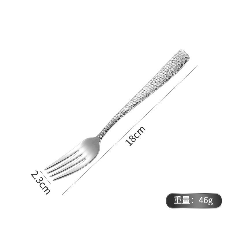 304 Stainless Steel - Thick Hammered Dinner Fork
