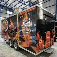 Camion de restauration mobile sur mesure avec équipement de cuisine complet, remorque de restauration rapide pour café, bubble tea, burgers, pizzas et en-cas
