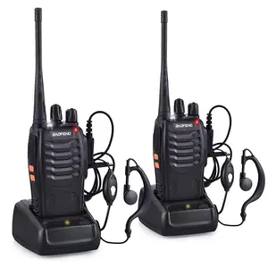 Baofeng-walkie-talkie BF-888S de doble banda, portátil, inalámbrico, de mano, con auriculares, 888S