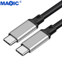 Câble USB C vers USB C mâle vers mâle 4K 60Hz PD 100W 5A/20V Charge rapide 20Gbps Cordon USB3.2 Gen2 Câble audio et vidéo