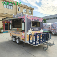Wecare VIN Remorque de Restauration Mobile avec Cuisine Complète pour Café, Gelato, Hot-dogs, Crème glacée et Pizza