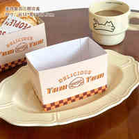 Emballage personnalisé pour pain de déjeuner et dessert porte-sandwich en papier épais pour toast aux oeufs boîte en papier pour hamburger bagel beignet