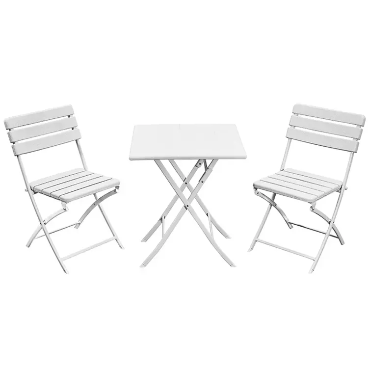 Groothandel Meubels Aluminium Vierkante Tafel En Stoel Tuinmeubilair Opvouwbare Rotan Restaurant Tafelstoel Sets Voor 6 Personen