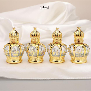 Thiết kế mới màu vàng rỗng 6ml 8ml 10ml 15ml Vòng Apple hình dạng con lăn thủy tinh du lịch cuộn trên chai nước hoa - Product Image 5