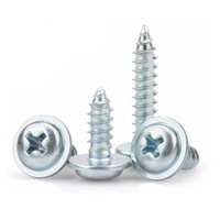Zinc/Nickel Plated Washer Head Self Tapping Screw Phillips Pan Head Integral Washer Sheet Metal Screw