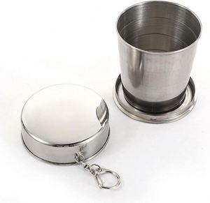 Design Outdoor Travel Portable Custom Stainless Steel Folding Water <b>Cup</b> Sports Retractable <b>Camping</b> Coffee <b>Cup</b> - Product Image 2