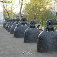 Escultura de Bronce de la Dama Valdes, Diseño Moderno y Abstracto de un Artista Famoso de YOUFINE, Estatua de Manolo Valdez