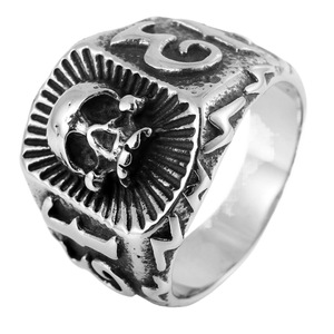Yunnique – bague en acier titane pour hommes, bijoux Punk Hip Hop, Design géométrique, numéro 13, cadeau, bagues à la mode - Product Image 5