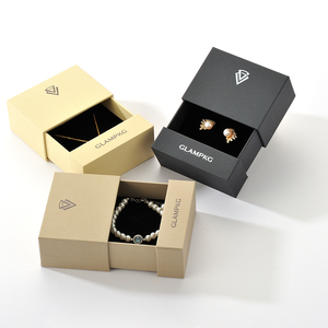 Custom Logo Luxury Square Paper Universal Jewelry Packaging <b>Box</b> Sliding <b>Gift</b> <b>Box</b> Ring Necklace <b>Earrings</b> Personalized OEM ODM - Product Image 1