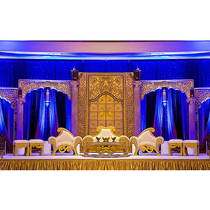 Exclusivo Srilankan boda fibra configuración tradicional Srilankan boda etapa de decoración hermosa boda hindú recepción etapa - Product Image 1