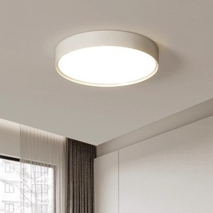Lámpara de Techo Moderna con Cubierta de Madera y Acrílico, IP44, Panel LED de Superficie, 3500K Blanco Cálido, CRI 80, 50000 Horas de Duración - Product Image 1