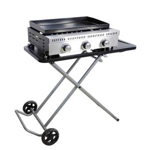Plaque chauffante à <span class=keywords><strong>gaz</strong></span> à 3 brûleurs à dessus plat CE Station de cuisson extérieure pour le <span class=keywords><strong>camping</strong></span> Plaque chauffante à <span class=keywords><strong>gaz</strong></span> émaillée à 3 brûleurs <span class=keywords><strong>Plancha</strong></span> Poêle - Product Image 2