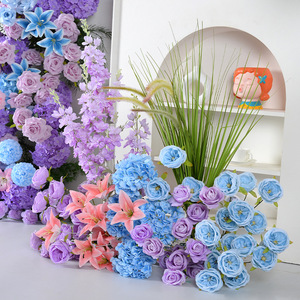 Monet Vườn Gió <span class=keywords><strong>Net</strong></span> Với Bất Nhân Tạo Hoa Màu Đỏ Và Bướm Sắp Xếp Trang Trí Đám Cưới Hoa Trang Trí Cây - Product Image 6