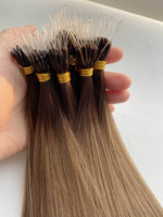 Extensions de cheveux russes Remy double trame 100 % vierges à pointe kératine et nano, texture lisse, pour salon – Le meilleur choix en gros