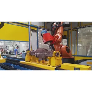 Deburring robot mesin deburring, komponen kerja besi cetak mesin otomatis dengan penghilang debu dan sistem pembuangan