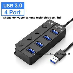 Tốc Độ Cao Bốn-Bảy Cổng USB 3.0 Hub Với Độc Lập Nút Chuyển Đổi 1 USB 3.0 + 3 Hoặc 6 USB 2.0 Trần Kim Loại - Product Image 6