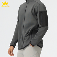 Blouson bomber unisexe à col montant zippé, couleur unie, léger, décontracté, avec poches latérales, coupe-vent et imperméable