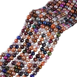 Perlas de Imitación de Color Mixto de 7-8 mm de Zhuji al por Mayor, Perlas de Agua Dulce Naturales, Cuentas Semiterminadas para Collar, Material para DIY, Perlas Sueltas - Product Image 5