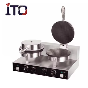 Machine à gaufres double machine à gaufres à bulles commerciale machine professionnelle à grignoter - Product Image 2