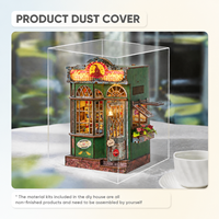 Puzzle en bois 3D, magasin de magie, maison de poupée miniature DIY, cadeau fait main, artisanat en bois, métal, plastique, papier, lumière LED, échelle 1:32